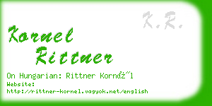 kornel rittner business card